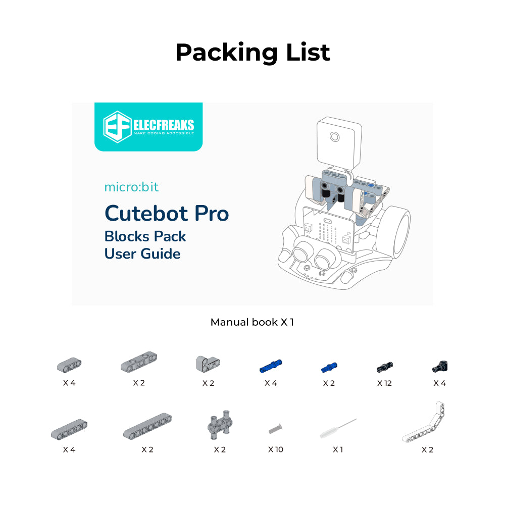 ELECFREAKS Cutebot Pro Blocks Pack
